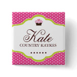 WHIMSICAL CUPCAKE NAME TAG PIN
