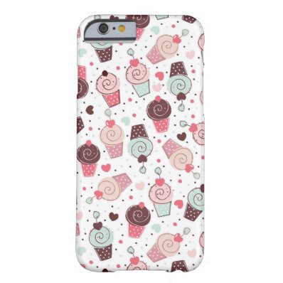 Whimsical Cupcakes Pattern Barely There iPhone 6 Case