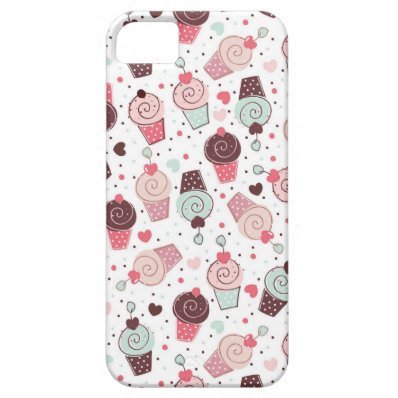 Whimsical Cupcakes Pattern iPhone 5 Cover