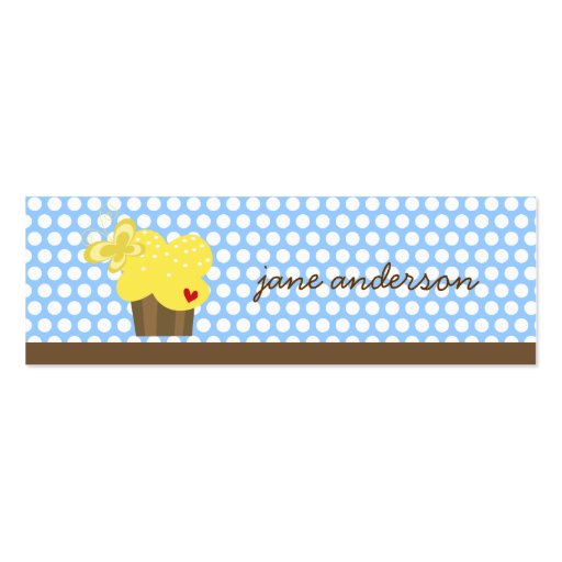 Whimsical Cupcakes Tree Butterflies Sweet Birthday Business Cards