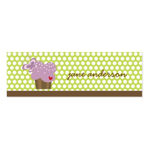 Whimsical Cupcakes Tree Butterflies Sweet Birthday Business Card
