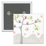 Whimsical Cupcakes Tree Butterflies Sweet Birthday buttons