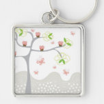 Whimsical Cupcakes Tree Butterflies Sweet Birthday keychains