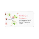 Whimsical Cupcakes Tree Butterflies Sweet Birthday Address Label