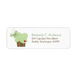 Whimsical Cupcakes Tree Butterflies Sweet Birthday Return Address Labels