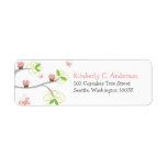 Whimsical Cupcakes Tree Butterflies Sweet Birthday Return Address Label