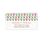 Whimsical Cupcakes Tree Butterflies Sweet Birthday Address Label