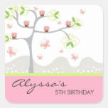 Whimsical Cupcakes Tree Butterflies Sweet Birthday Stickers