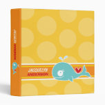 Whimsical Cute Cartoon Whale Fun Kids Binder