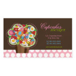 Whimsical Cute Cupcake Spring Flowers Profile Card Business Card Templates