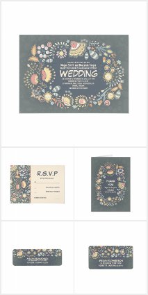 Whimsical Cute Flowers Wedding Collection