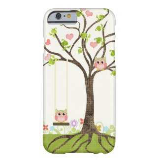 Whimsical Cute Owls Tree of Life Heart Leaf Swirls iPhone 6 Case