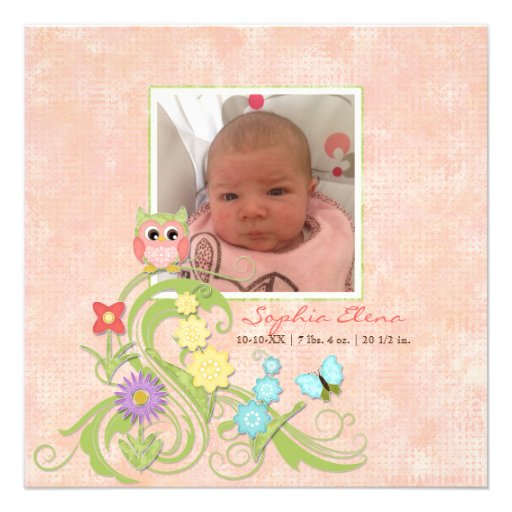 Whimsical Cute Owls Tree of Life Heart Leaf Swirls Invitations
