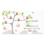 Whimsical Cute Pink Cupcakes Tree Profile Card business cards