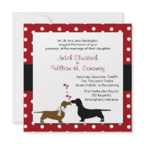 Whimsical Dachshunds Wedding Invitation