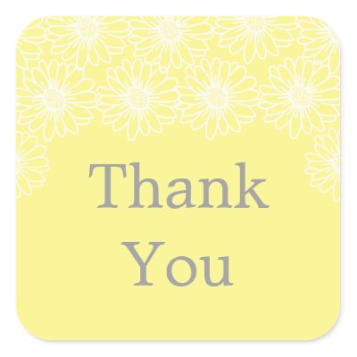 Whimsical Daisies Thank You Stickers Stickers