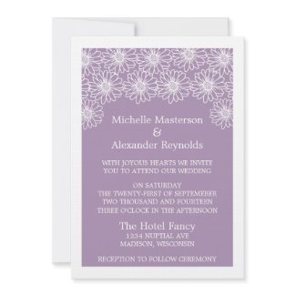 Whimsical Daisies Wedding Invitation invitation