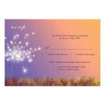 Whimsical Dandelion Floral Wedding RSVP (3.5x5) Personalized Announcement