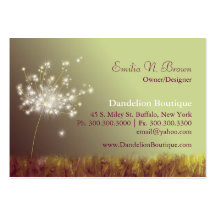 Whimsical Dandelion Professional Business Cards