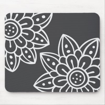 Whimsical doodle flowers