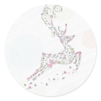 whimsical doodles christmas reindeer sticker