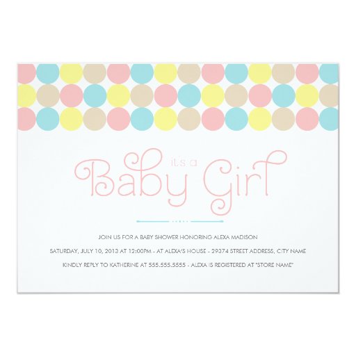 Whimsical Dots Baby Shower Invitation