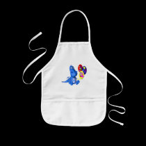 Whimsical Dragon And Balloons Kids Apron