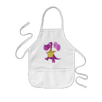 Whimsical Dragon Cupcake Balloons Kids Apron