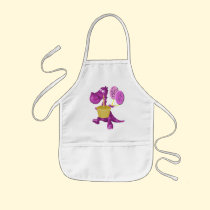 Whimsical Dragon Cupcake Balloons Kids Apron
