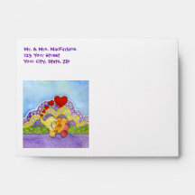 Whimsical Elephant Child's Party Envelope