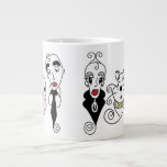 'Whimsical Faces' Jumbo Mug mugs