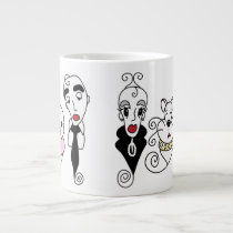 'Whimsical Faces' Jumbo Mug