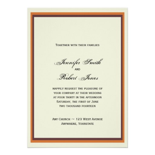 Whimsical Fall Tree Wedding Invitation