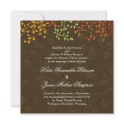 Whimsical Fall Wedding Invitation invitation