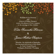Whimsical Fall Wedding Invitation