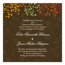 Whimsical Fall Wedding Invitation