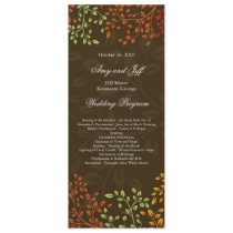 Whimsical Fall Wedding Program Personalized Invitations