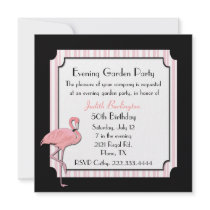 Whimsical Flamingo Party Invitation
