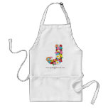 Whimsical Floral Spring Flowers Monogram Apron aprons