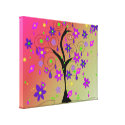 Whimsical Floral Tree Canvas Print