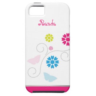 Whimsical Flower and Butterfly iPhone 5 Case