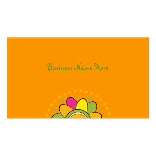 Whimsical Flower Business Card (back side)