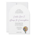 Whimsical Flower Love Tree Wedding Invitation invitation