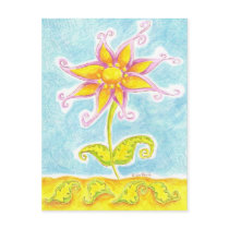 Whimsical Flower postcards by LizRevit Whimsical Flower postcards