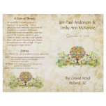 Whimsical Flower Tree Wedding Program flyers