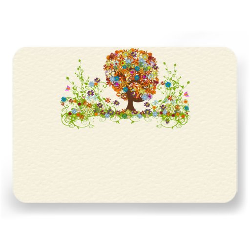 Whimsical Flower Tree Wedding Response Cards Invite