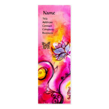 WHIMSICAL FLOWERS AND GOLD  BUTTERFLY BUSINESS CARD TEMPLATES
