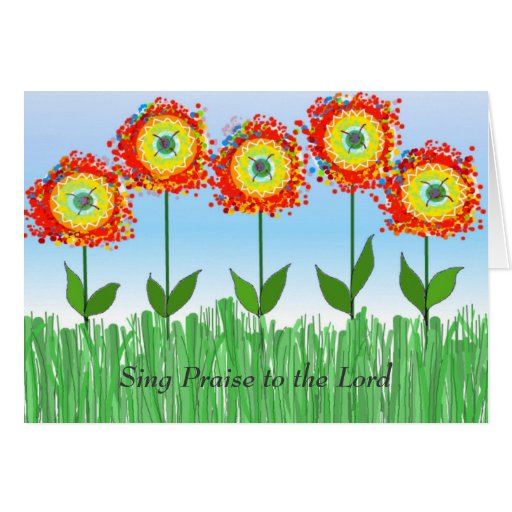 Whimsical Flowers Encouragement Card Zazzle