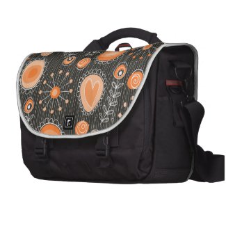 Whimsical Flowers Orange Bag Bag For Laptop