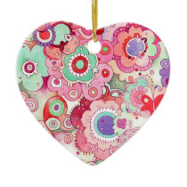 Whimsical Flowers ornaments